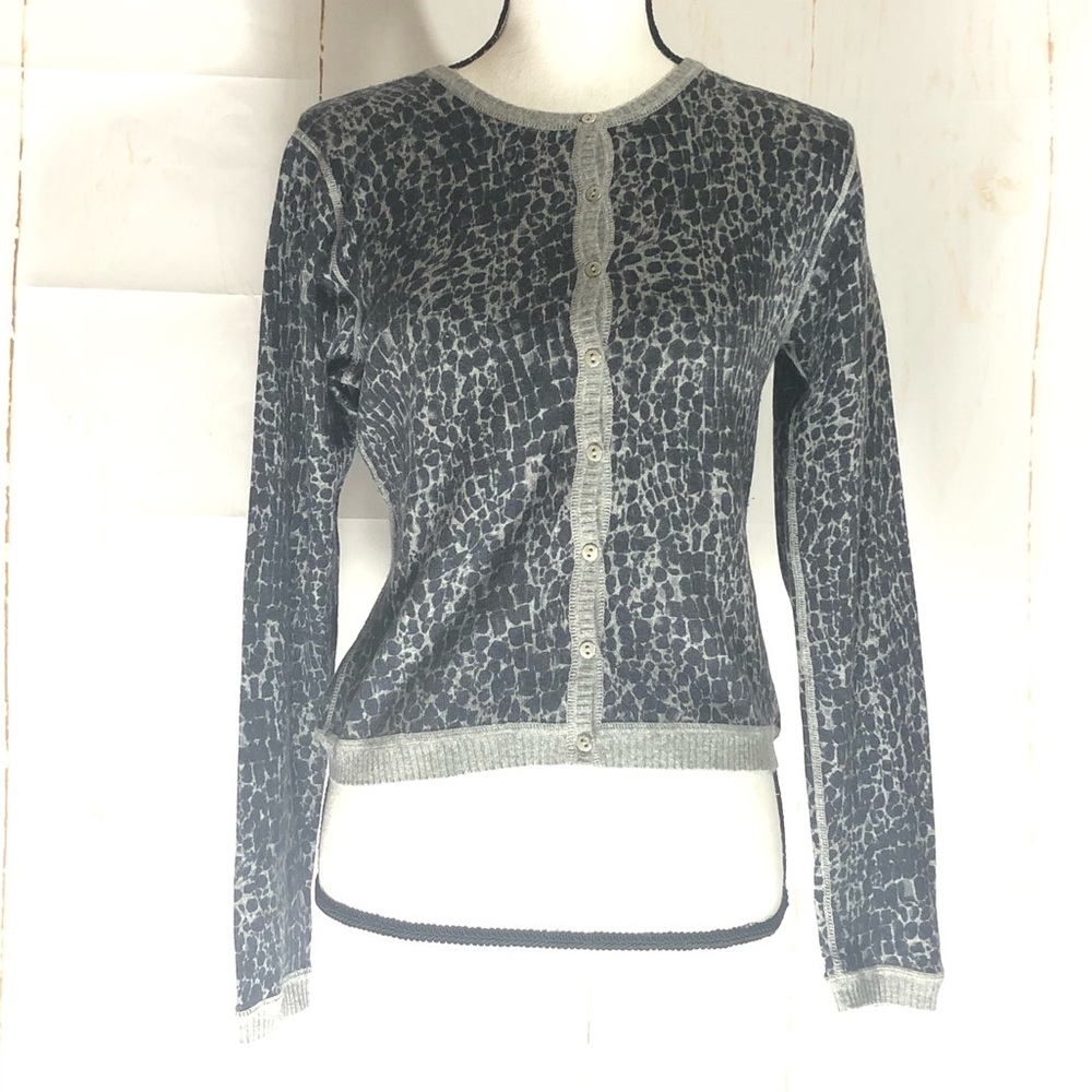 Autumn Cashmere Gray Button Boyfriend Cardigan